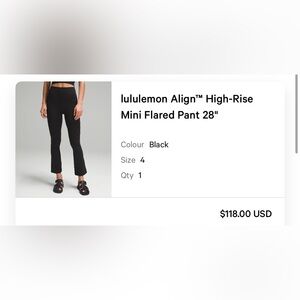 Mini flare lululemon